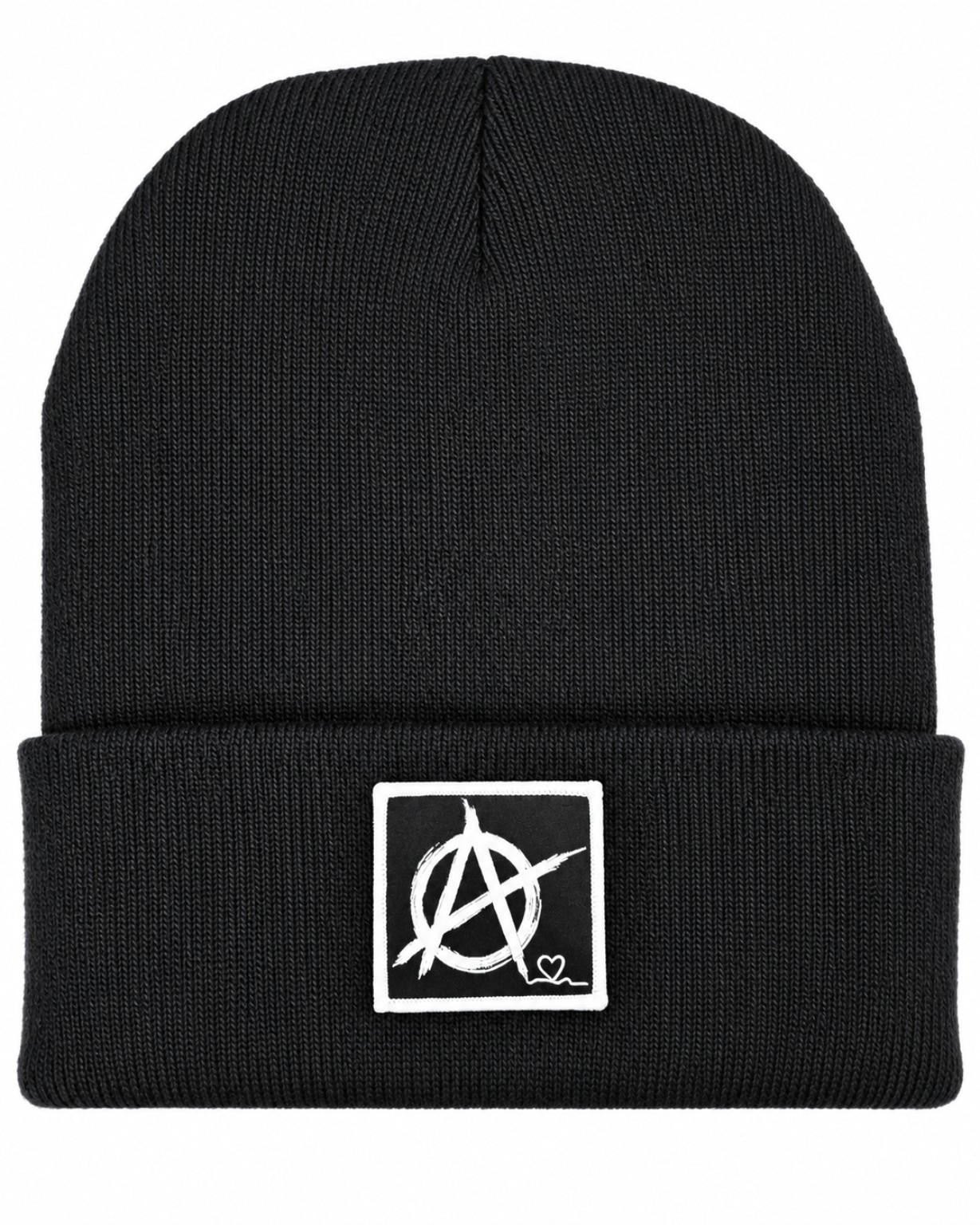 Black beanie with ISH woven patch
